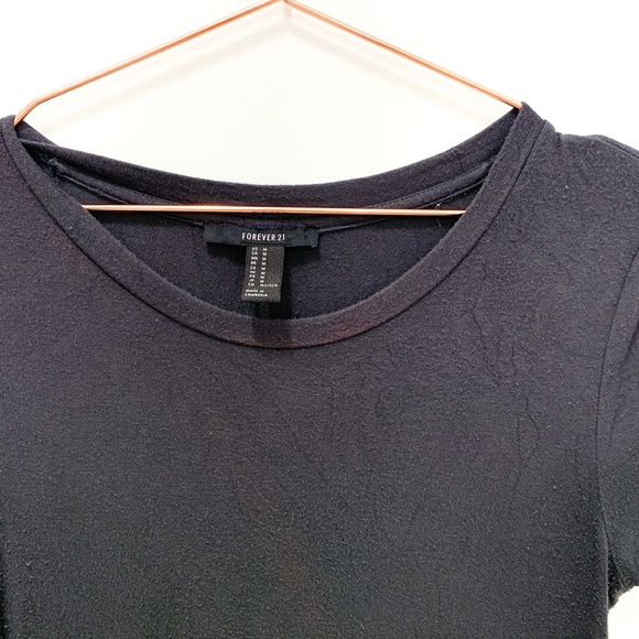 FOREVER 21 CHARCOAL MAXI T-SHIRT DRESS - Picture 4 of 7